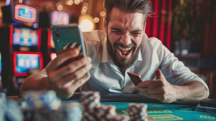 Pengguna yang menikmati berbagai permainan Live Casino di perangkat mobile dengan akses mudah